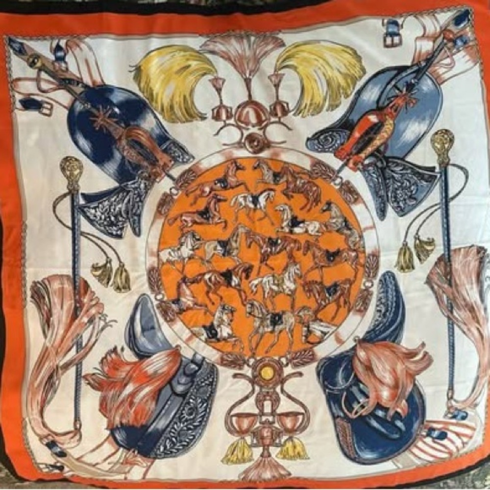 New Gorgeous Equestrian Print Scarf